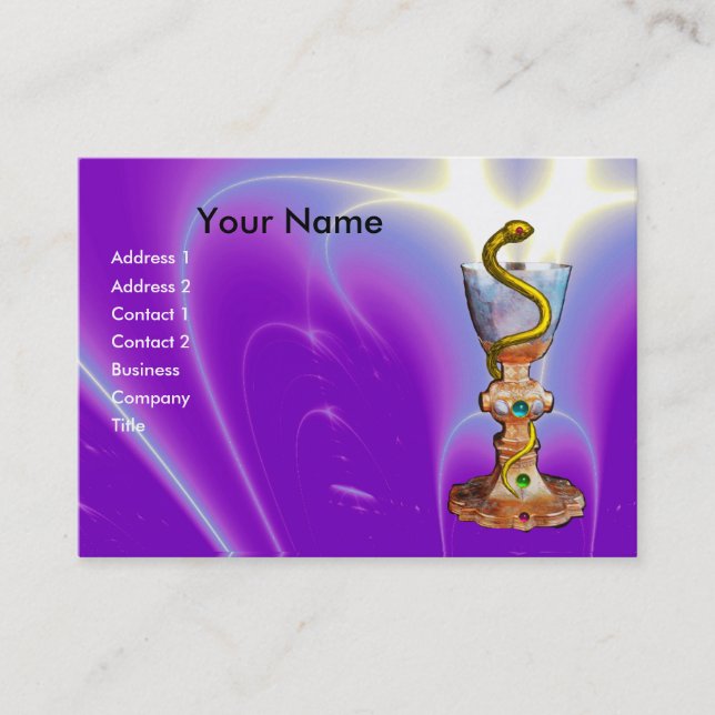 TARJETA DE VISITA BOWL DE HYGEIA , FARMACIA (Anverso)