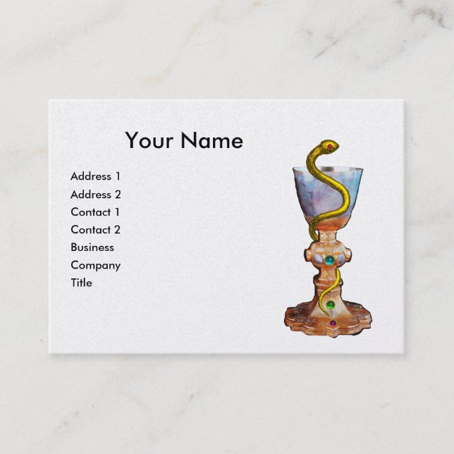 Tarjeta De Visita BOWL DE HYGEIA , FARMACIA MONOGRAM.ovopapel de con (Anverso)