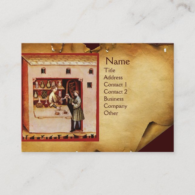 Tarjeta De Visita BOWL DE HYGEIA MONOGRAM Medicina, Farmacia (Anverso)