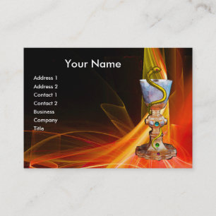 Tarjeta De Visita BOWL DE HYGEIA, Naranja FARMACÉUTICO Amarillo