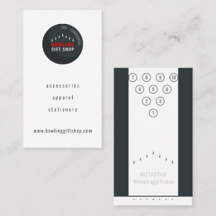 Tarjeta De Visita Bowling Business   Línea defectuosa de bolas de gu