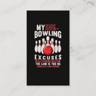 Tarjeta De Visita Bowling causa humor gracioso en un Bowler