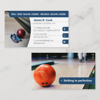 Tarjeta De Visita Bowling Coach | Photo Sport Orange