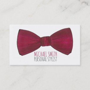 Tarjeta De Visita Bowtie Wardrobe Personal Stylist Menswear Fashion