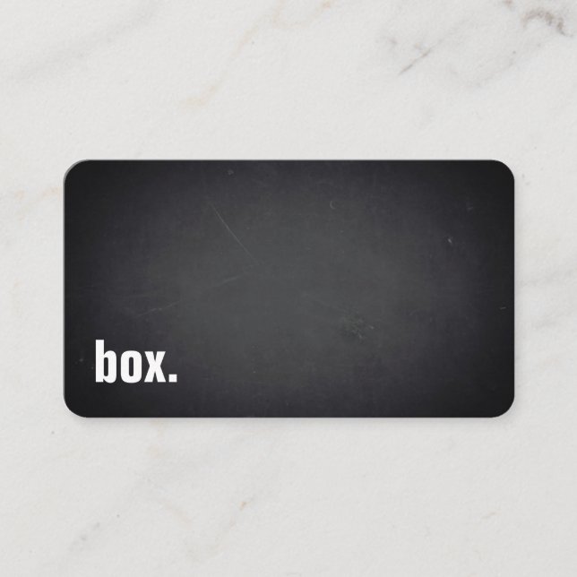 Tarjeta De Visita box. Modern Minimalist Blackboard Professional (Anverso)