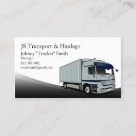Tarjeta De Visita Box Truck Haulage Black Business Card