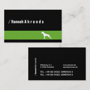 Tarjeta De Visita Boxeador alemán verde