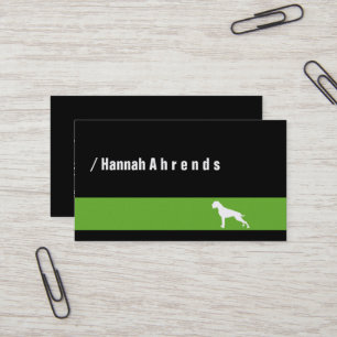 Tarjeta De Visita Boxeador alemán verde