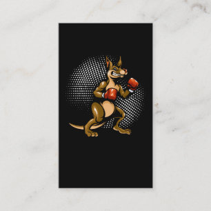 Tarjeta De Visita Boxeo de humor canguro para animales de boxeo