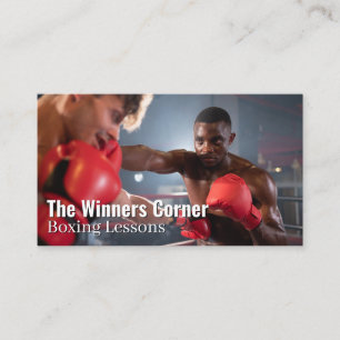 Tarjeta De Visita Boxeo masculino en el anillo