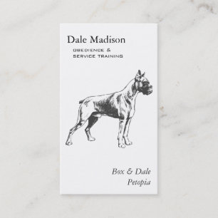 Tarjeta De Visita Boxer Dog Business