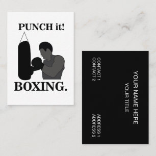 Tarjeta De Visita Boxing Sport Punch It Boxing