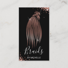 Tarjeta De Visita Braider de pelo moderno, salón de pelo para negoci