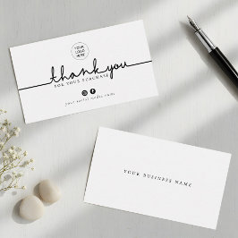Tarjeta De Visita Branded Thank You Social Media Promotional