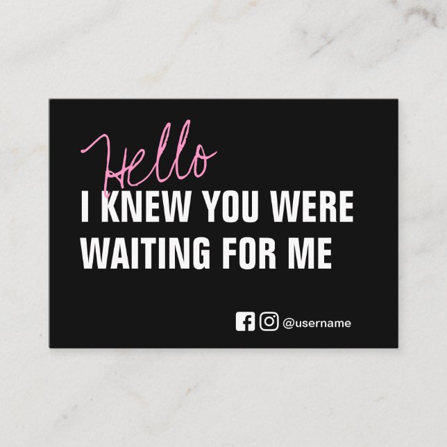 Tarjeta De Visita Branding Gracias a Pequeñas Empresas Packing Black (Anverso)