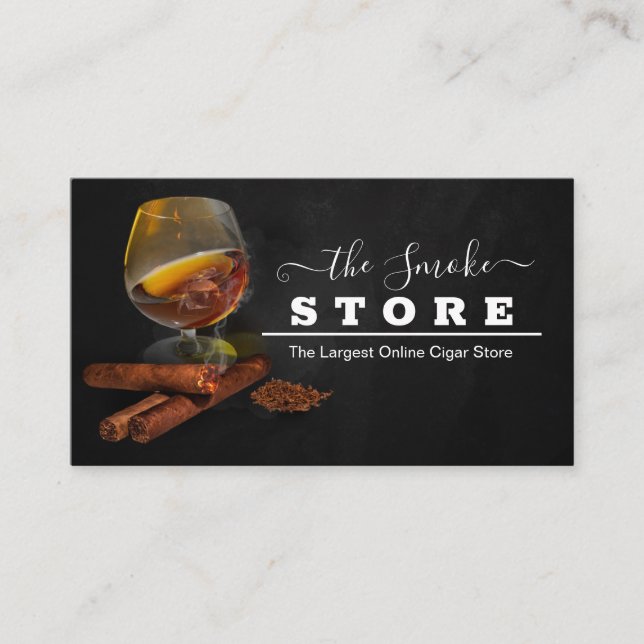 Tarjeta De Visita Brandy / Cigars Store (Anverso)