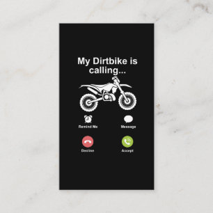 Tarjeta De Visita Brap de motos sucias para motos fuera de los motoc