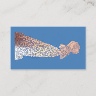 Tarjeta De Visita Brass frotando a la señora medieval