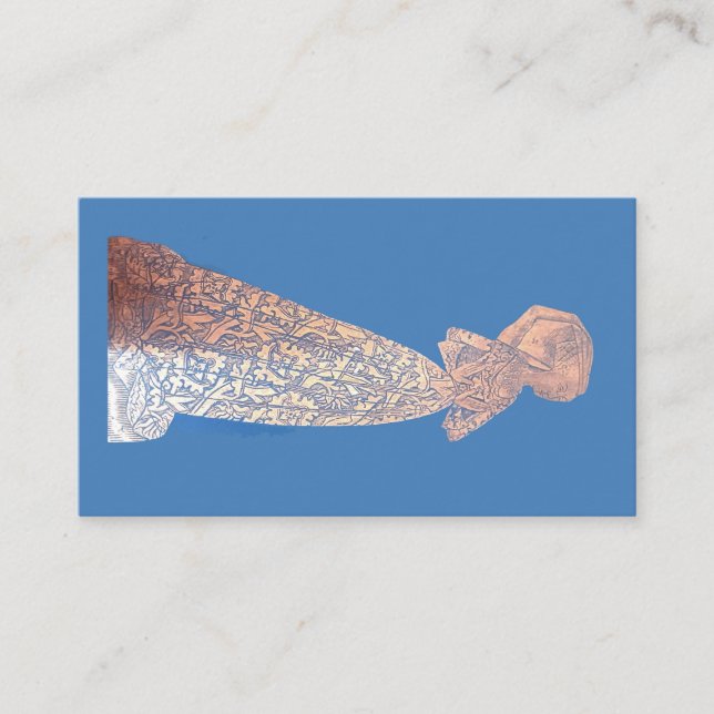 Tarjeta De Visita Brass frotando a la señora medieval (Anverso)