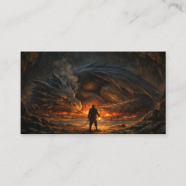 Tarjeta De Visita Brave Figure Before Sleeping Dragon 