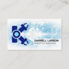 Tarjeta De Visita Brazo Robótico | Fondo tecnológico