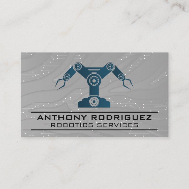 Tarjeta De Visita Brazos robóticos | Fabricación (Anverso)