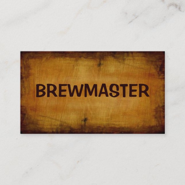 Tarjeta de visita Brewmaster Antique (Anverso)