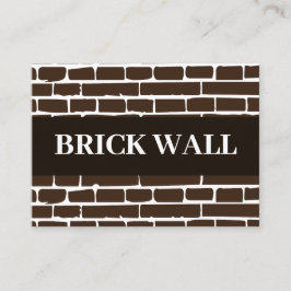 Tarjeta De Visita Brick Wall Brick