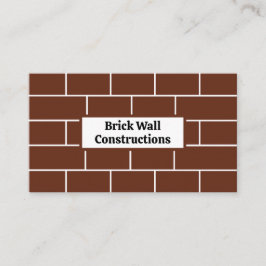 Tarjeta De Visita Brick Wall Bricks Construction