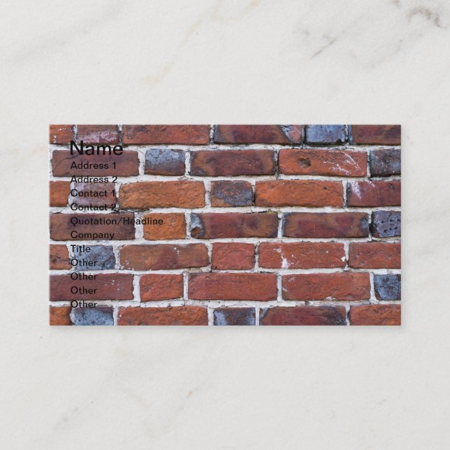 Tarjeta De Visita Brickwall (Anverso)