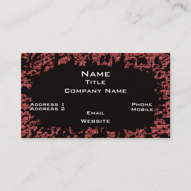 Tarjeta De Visita Brickwall Business Card (Anverso)