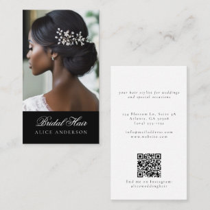 Tarjeta De Visita Bridal Hair Elegant Personalizado Boda de salón de