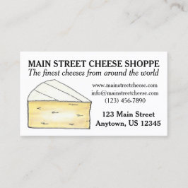 Tarjeta De Visita Brie Cheese Shoppe Shop Food Business Chef Foodie