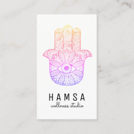 Tarjeta De Visita Bright Colorful Hamsa Reiki