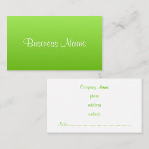 Tarjeta De Visita Bright Lime Business Card
