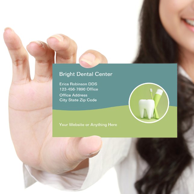 Tarjeta De Visita Bright Modern Dentist Office Business Cards (Subido por el creador)