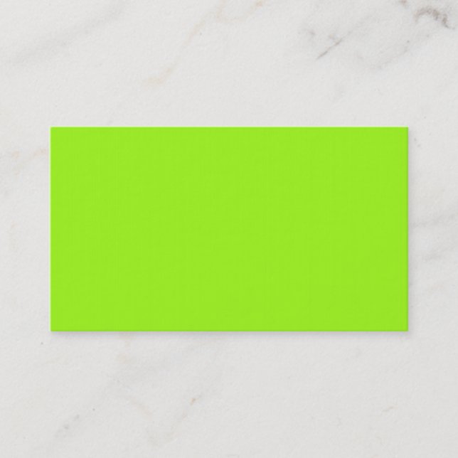 Tarjeta De Visita Bright Neon Chartreuse Green Business Card (Anverso)