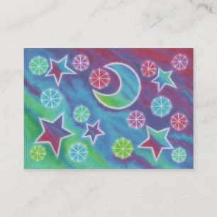 Tarjeta De Visita Bright Night business card blue chubby