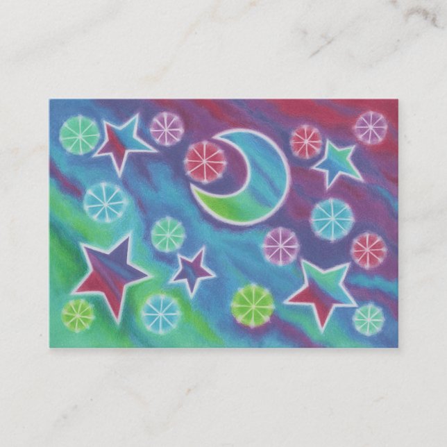 Tarjeta De Visita Bright Night business card plum chubby (Anverso)