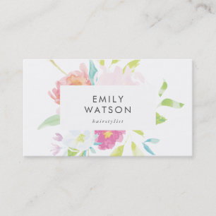 Tarjeta De Visita Bright Pastel Floral Business Card