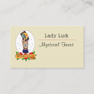 Tarjeta De Visita Bright Vintage Tarot Tattoo Business Card