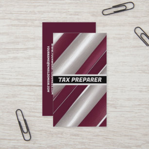 Tarjeta De Visita Brillante de línea del preparador de impuestos