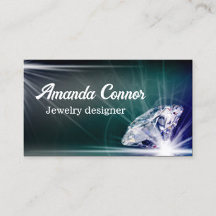 Tarjeta de visita brillante del joyero del