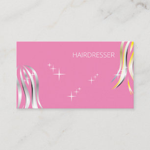 Tarjeta De Visita Brillante grises y amarillos estilo de pelo politi