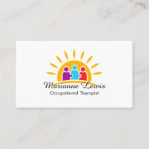 Brillante logo de autismo terapista ocupacional mo