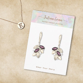 Tarjeta De Visita Brillante pantalla de joyería holográfica Aura Opa