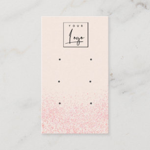 Tarjeta De Visita Brillante Purpurina rosa Rubor Textura 3 pantalla 
