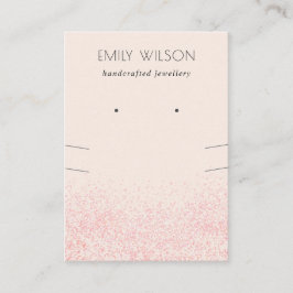 Tarjeta De Visita Brillante Purpurina rosa Rubor Textura collar de g