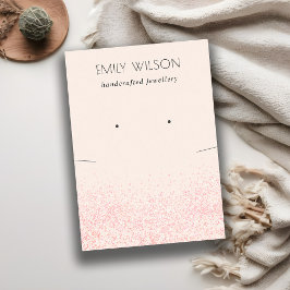 Tarjeta De Visita Brillante Purpurina rosa Rubor Textura collar de g