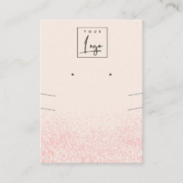 Tarjeta De Visita Brillante Purpurina rosa Rubor Textura collar de g